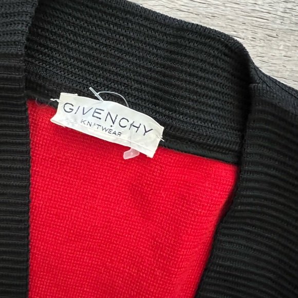Vintage Givenchy knitwear Red and Black blazer Open Jacket women’s size M/ L - Picture 4 of 6